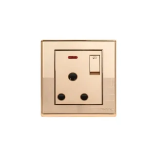 3Pin Round Socket with Switch (Fiona Series) Walton Gang Switch