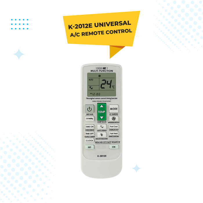 K-2012E UNIVERSAL A/C REMOTE
