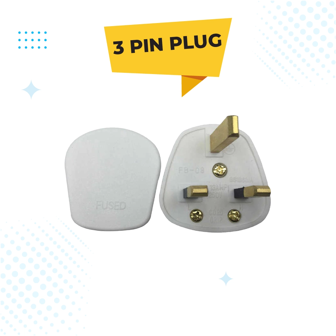 3 pin plug(পিন প্লাগ)