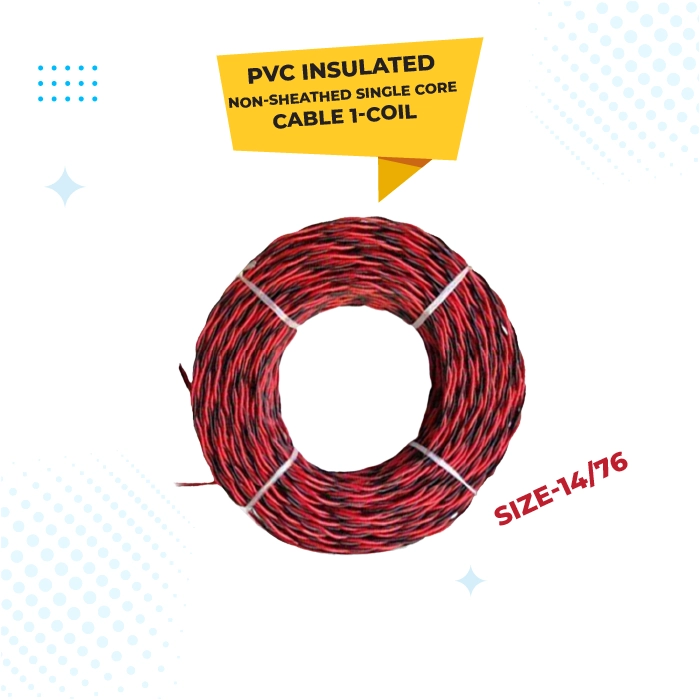 14/76 Lotha Cable 1 Coil lota cable China Copper/Red and Black tar 2 in cable (250 W- 240 V Cable)