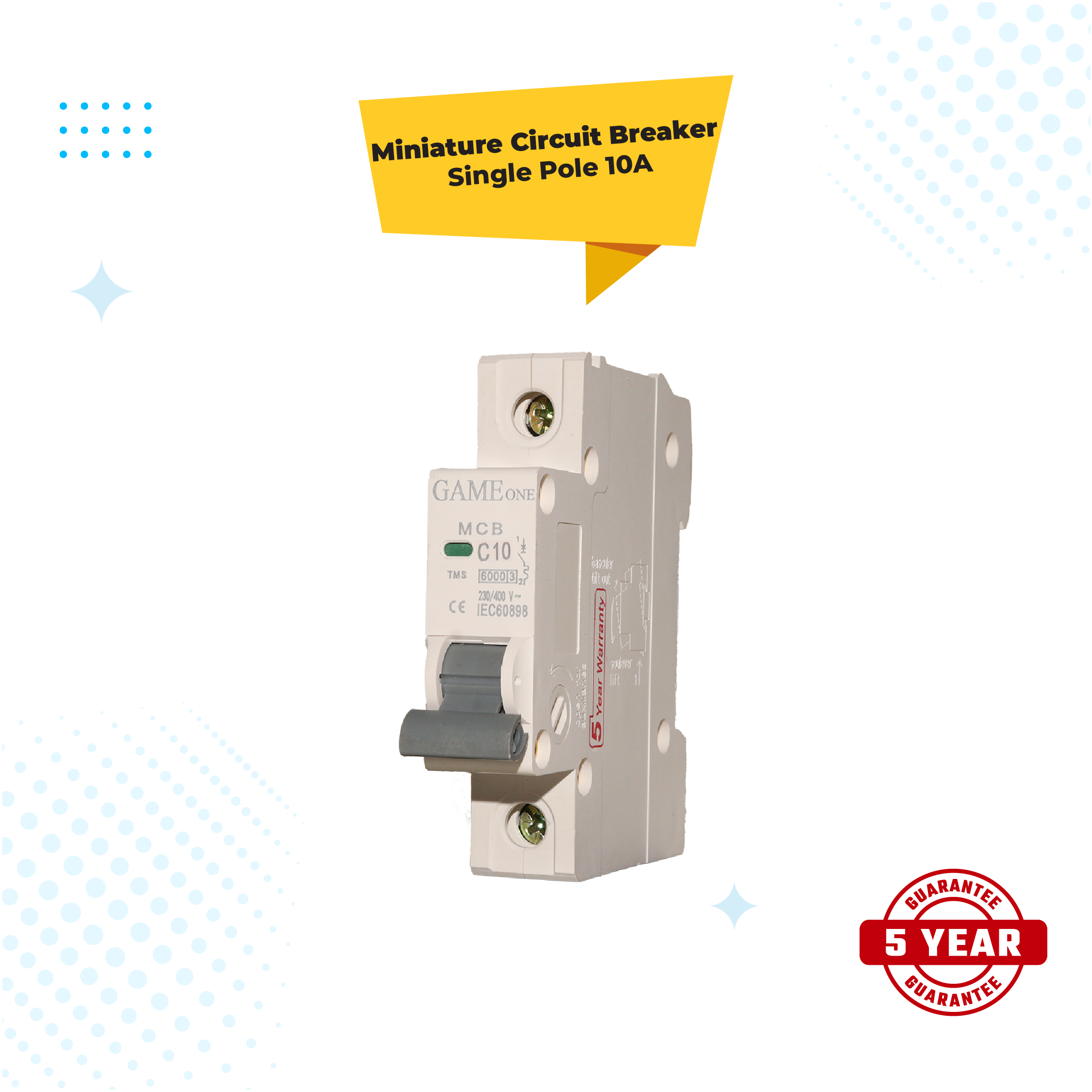 Miniature Circuit Breaker Single Pole 10A