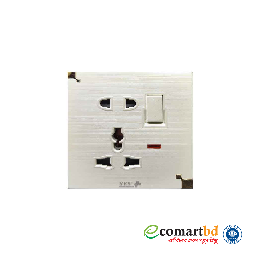 5-pin multi socket with a switch