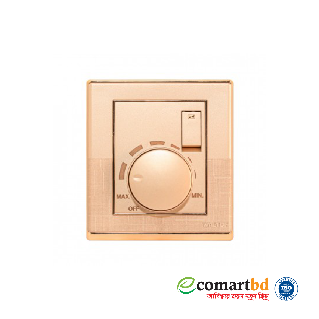 WALTON Fan Speed Regulator With Switch 2W (Fiona-G) Walton Gang Switch