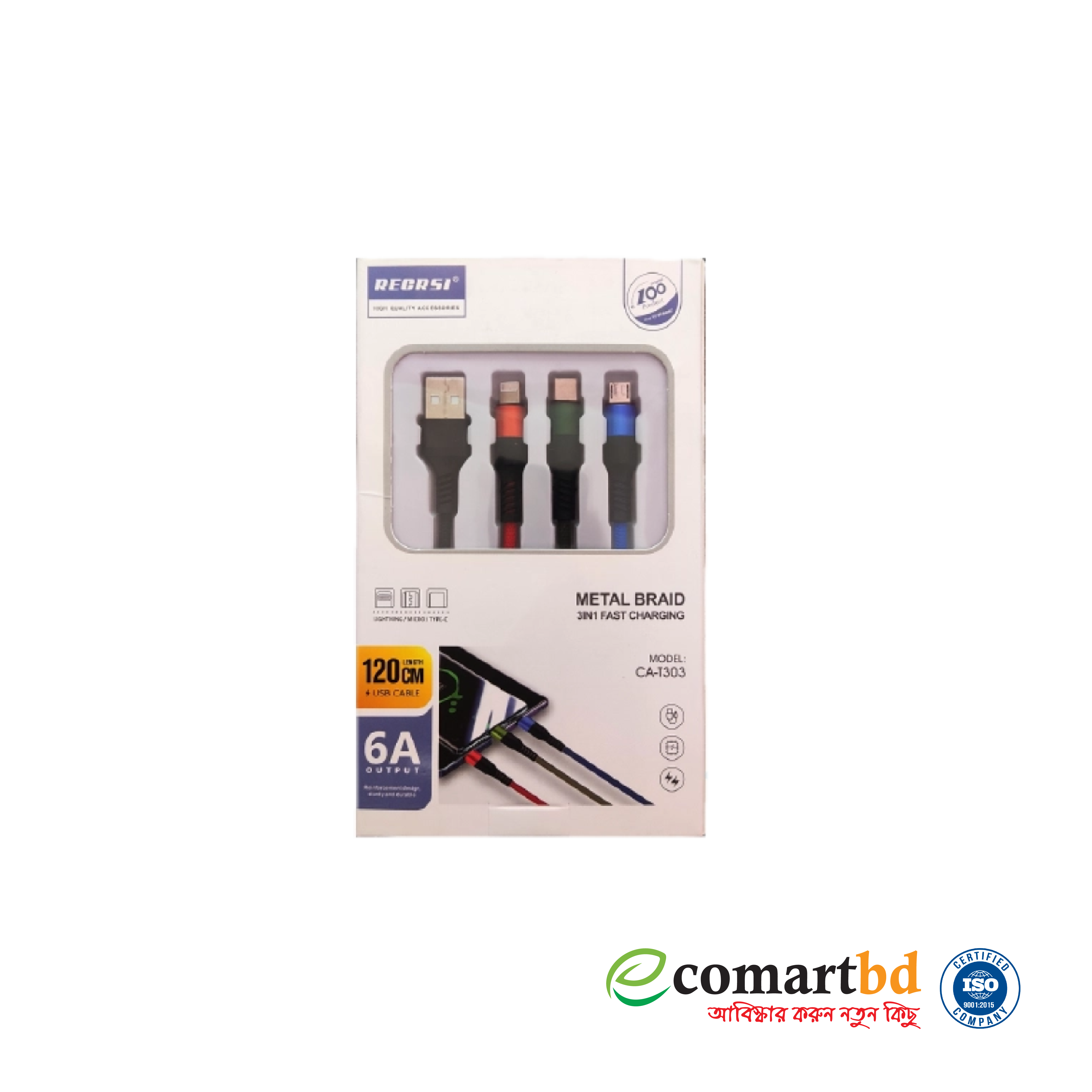 3 IN 1 DATA CABLE METAL BRAID