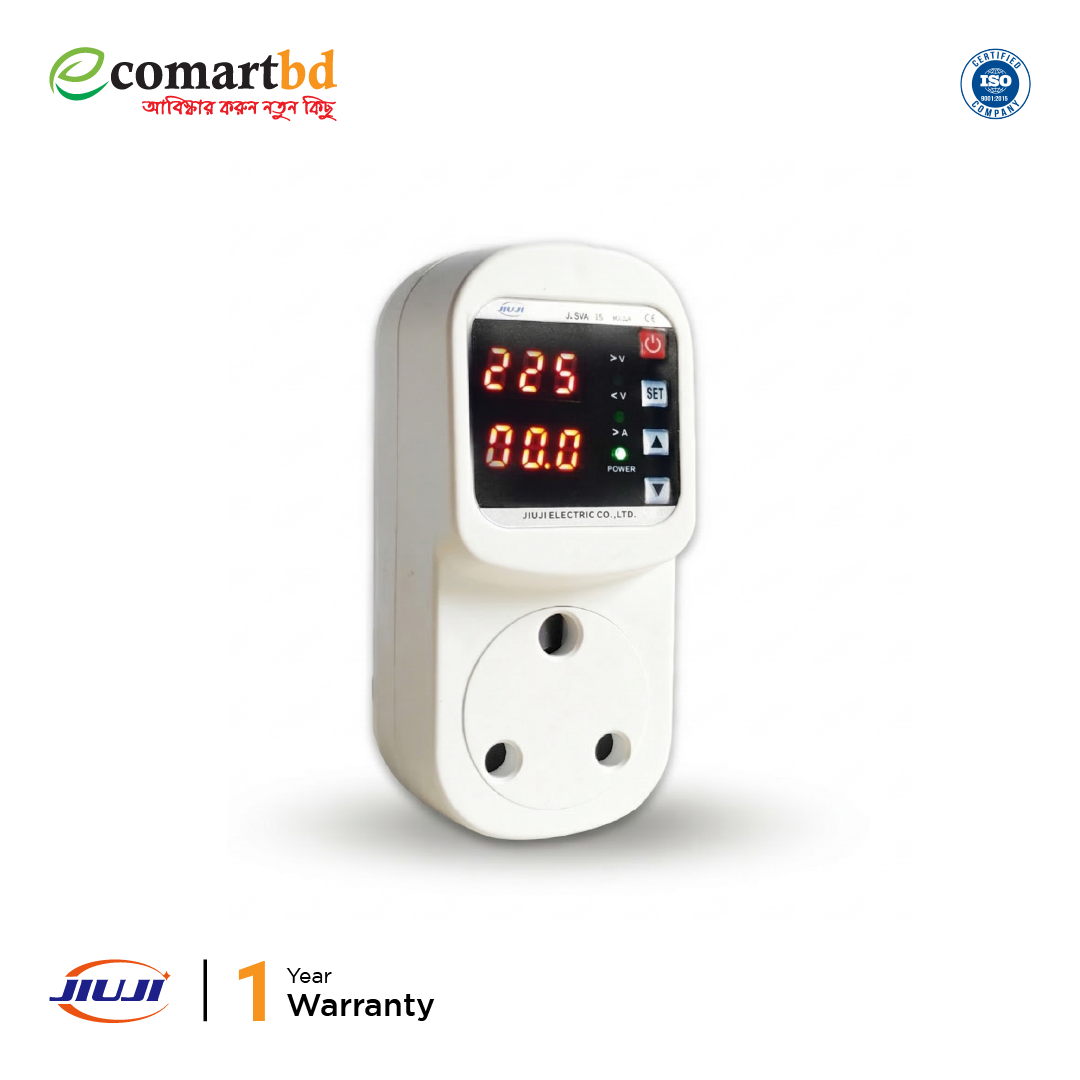 Voltage protector with Voltage & Amp Display (এসির প্লাগ)
