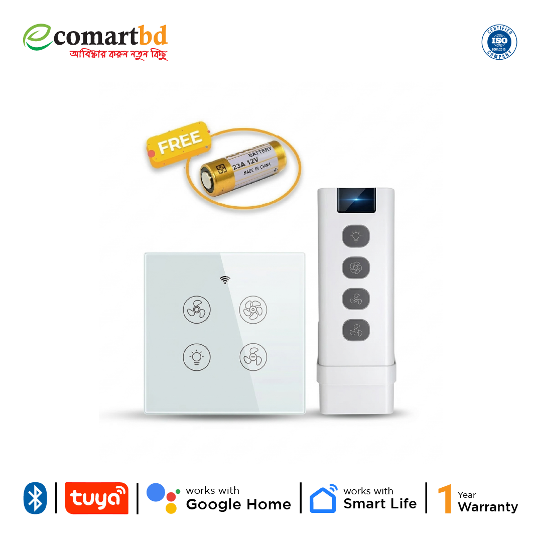 WiFi and Remote control Fan Light Smart Switch (ওয়াই-ফাই রিমোট কন্ট্রোল সুইচ)
