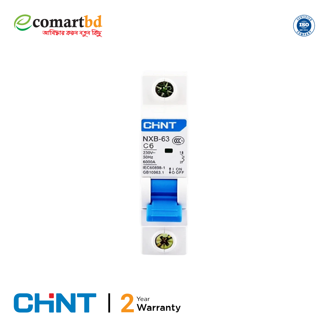Chint NXB-6 Amp (MCB) Miniature Circuit Breaker Single pole