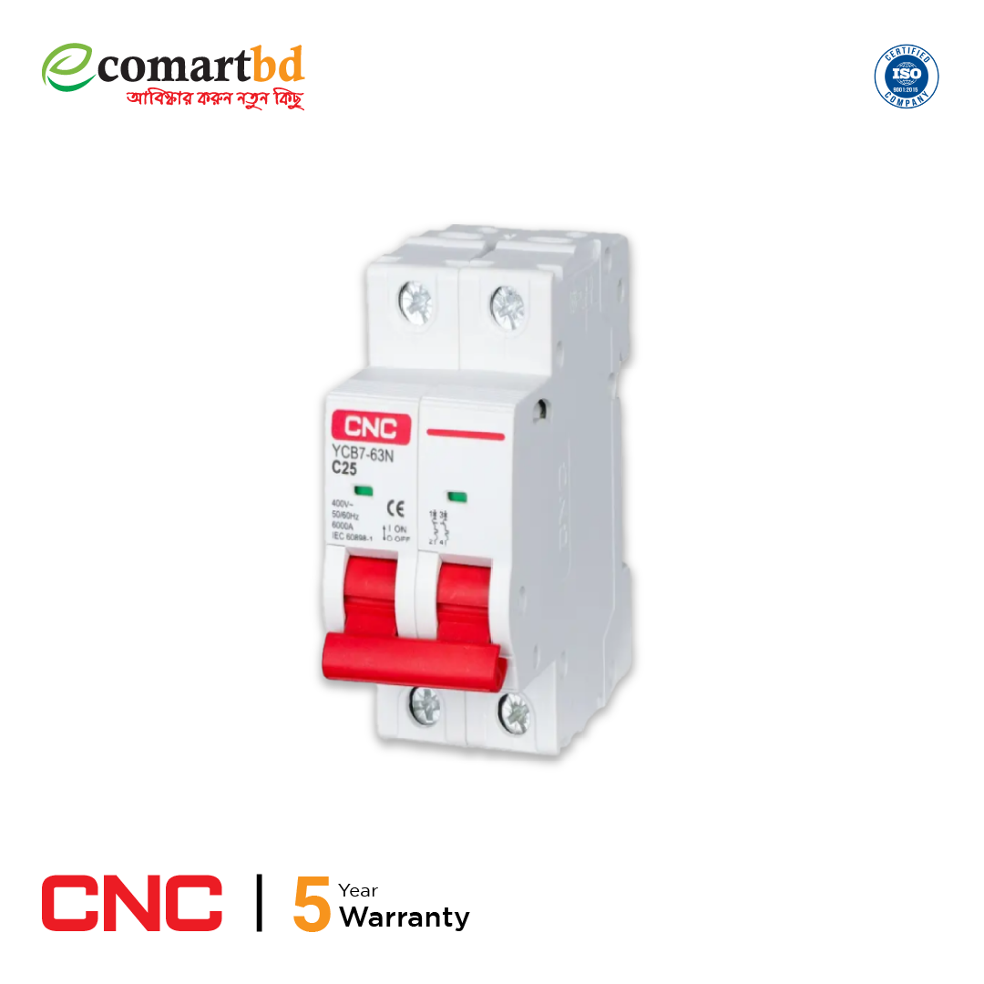 MCB Double Pole Circuit Breaker 25A (CNC)