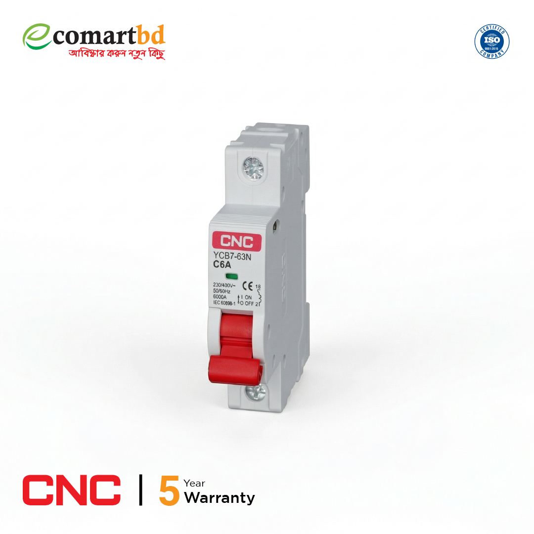 MCB SINGLE Pole Circuit Breaker 6A (CNC)
