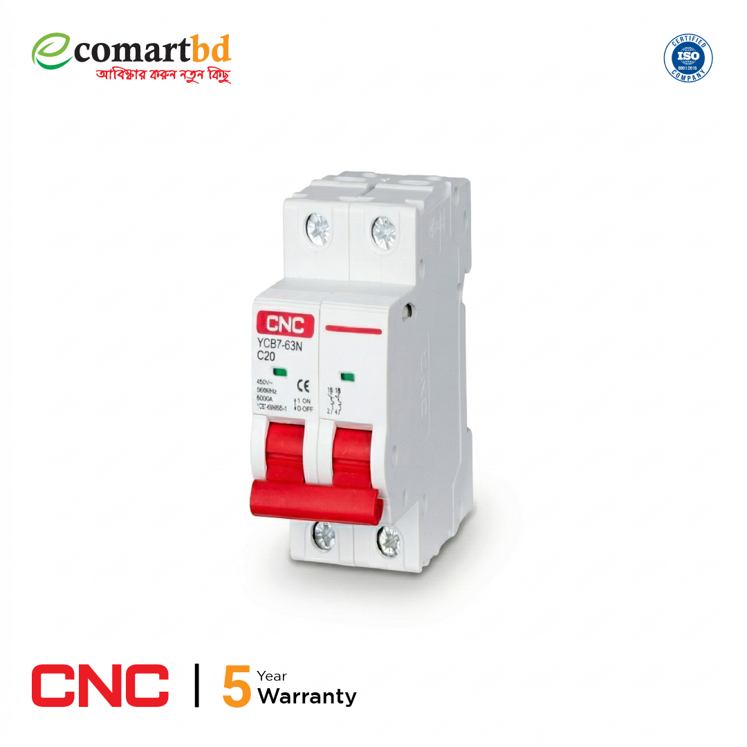 MCB Double Pole Circuit Breaker 20A (CNC)