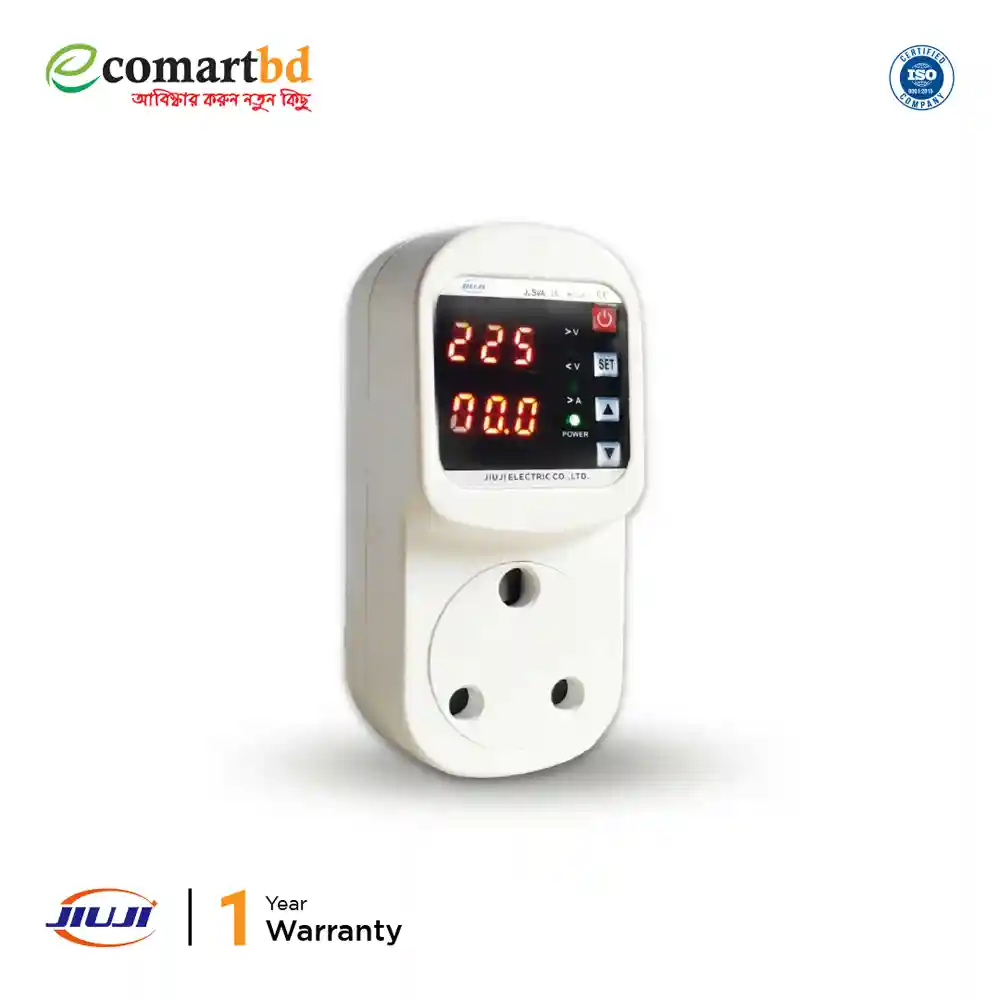 Voltage protector with Voltage & Amp Display (এসির প্লাগ)