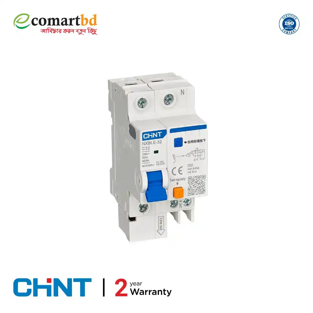 32A Residual Current Breaker with Over-Current (RCBO) 1P+N
