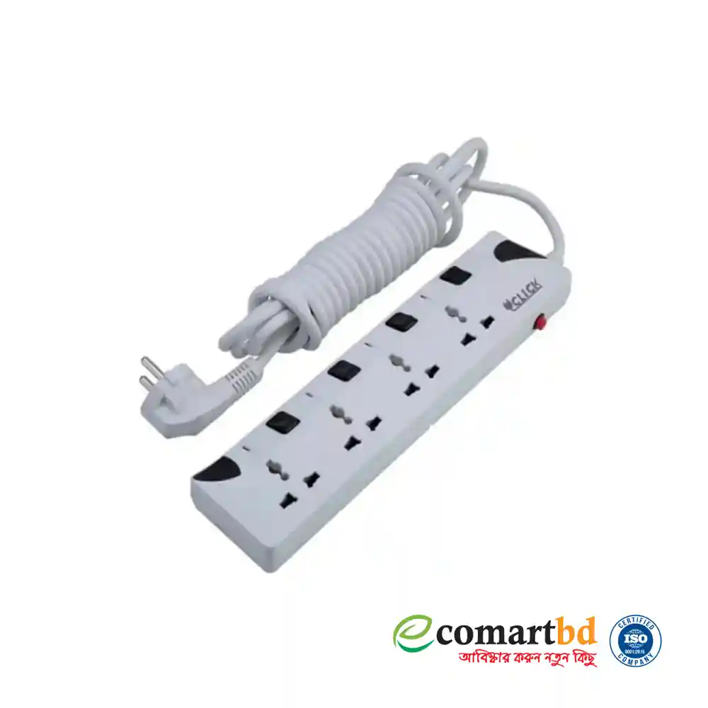 Click Multiplug 3 Pin 4 Soket (5 Metre)