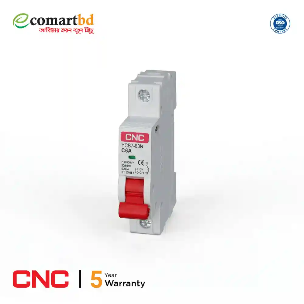 MCB SINGLE Pole Circuit Breaker 6A (CNC)