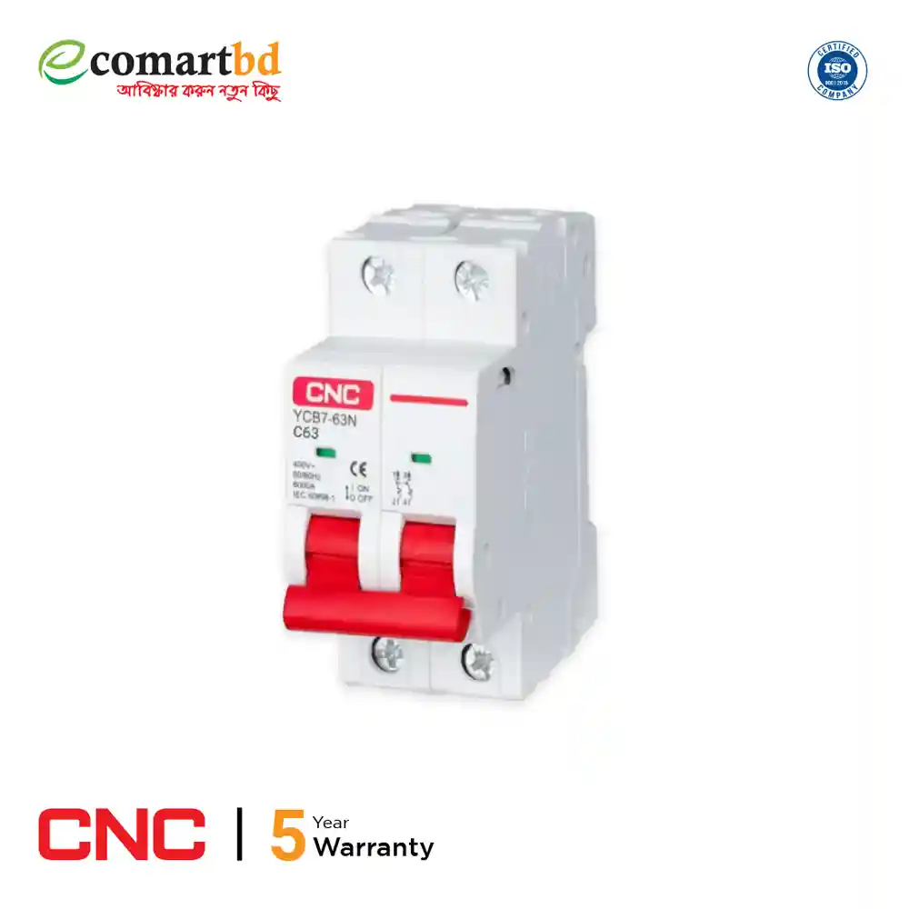 MCB Double Pole Circuit Breaker 63A (CNC)