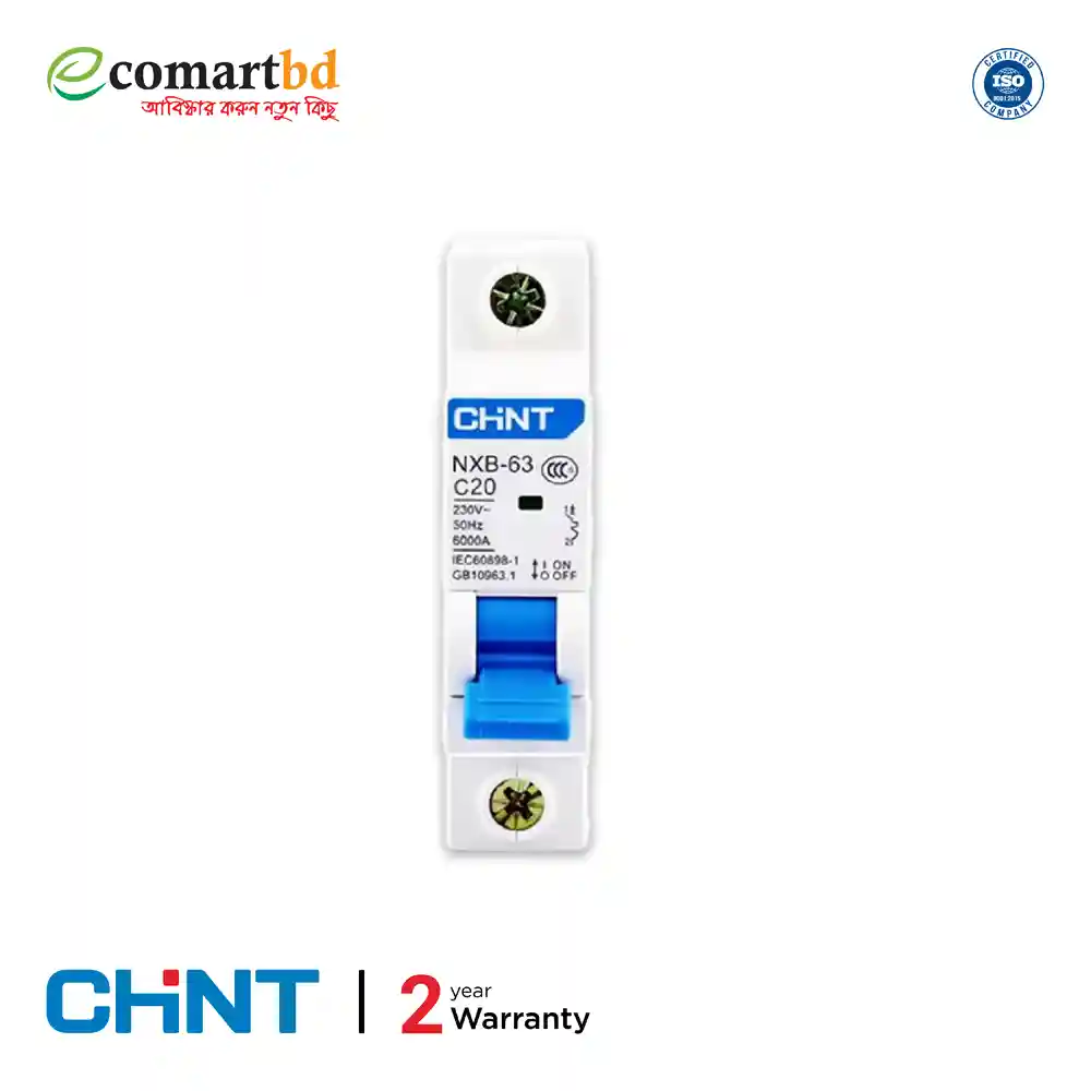 Chint NXB-20 Amp (MCB) Miniature Circuit Breaker Single pole