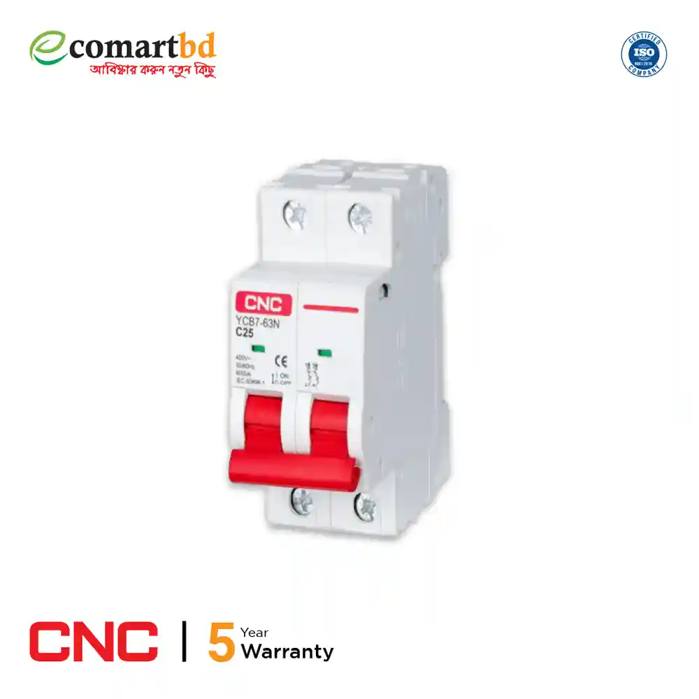 MCB Double Pole Circuit Breaker 25A (CNC)
