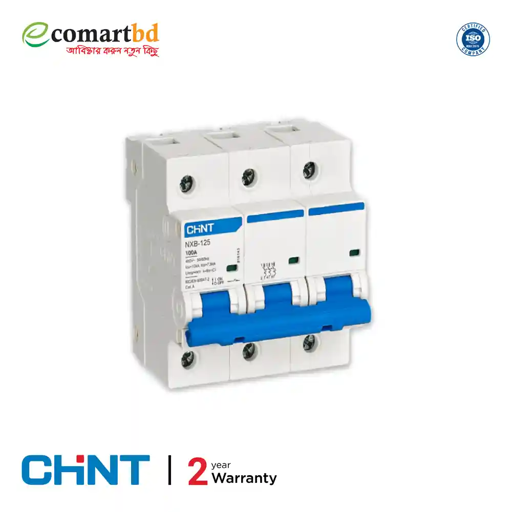 Chint NXB-100 Amp Miniature Circuit Breaker 3 pole (Chint MCB)