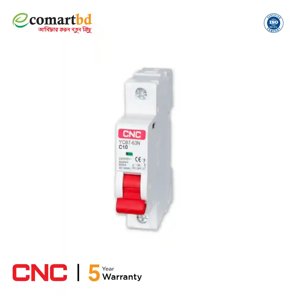 MCB SINGLE Pole Circuit Breaker 10A (CNC)