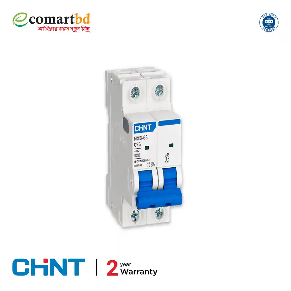 Chint NXB-25 Amp Miniature Circuit Breaker Double pole  (Chint MCB)
