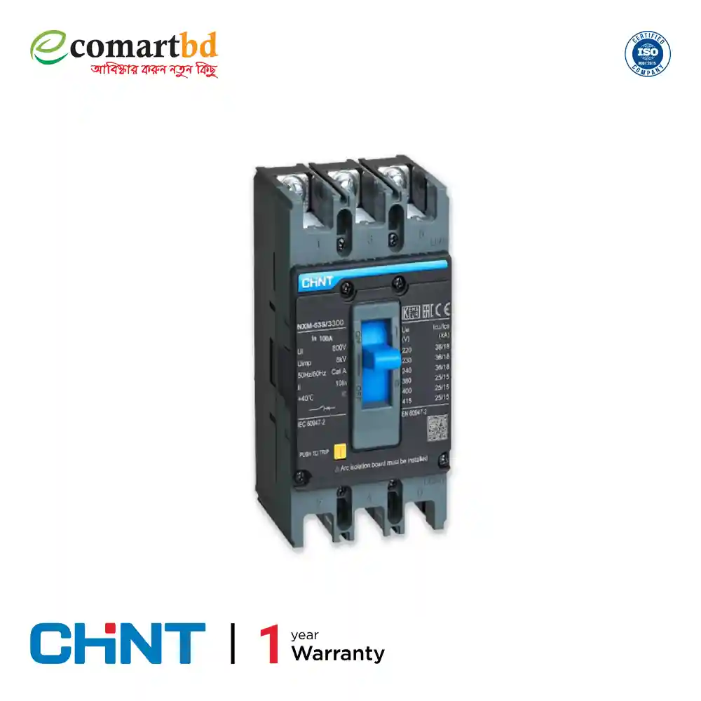 MCCB Chint 3P 100A