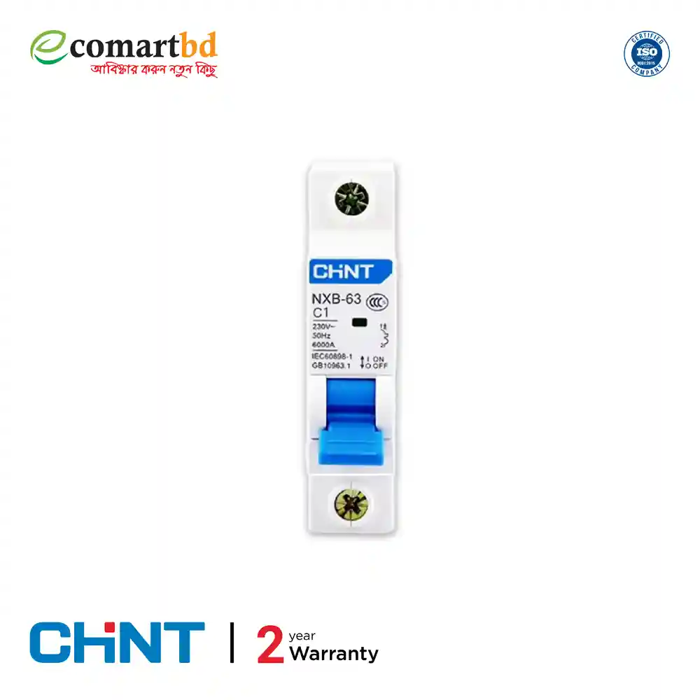 Chint NXB-1 Amp Miniature Circuit Breaker Single pole (Chint MCB)