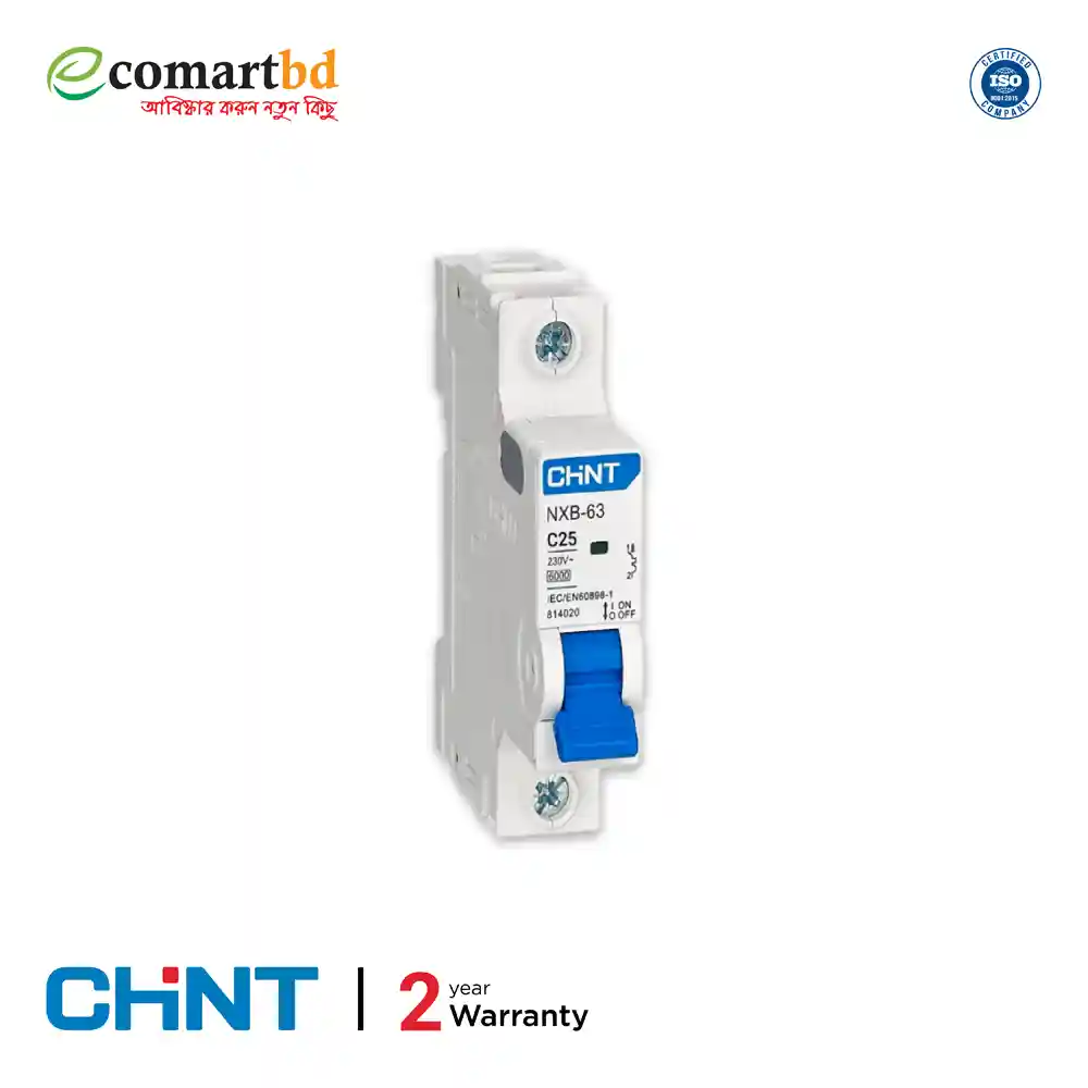 Chint NXB-25 Amp Miniature Circuit Breaker Single pole (Chint MCB)