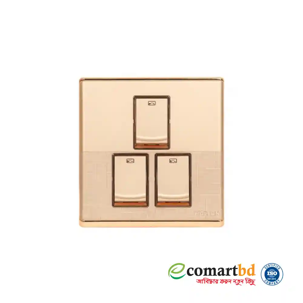 3 Gang 1 Way Switch (Fiona Series) Walton Gang Switch
