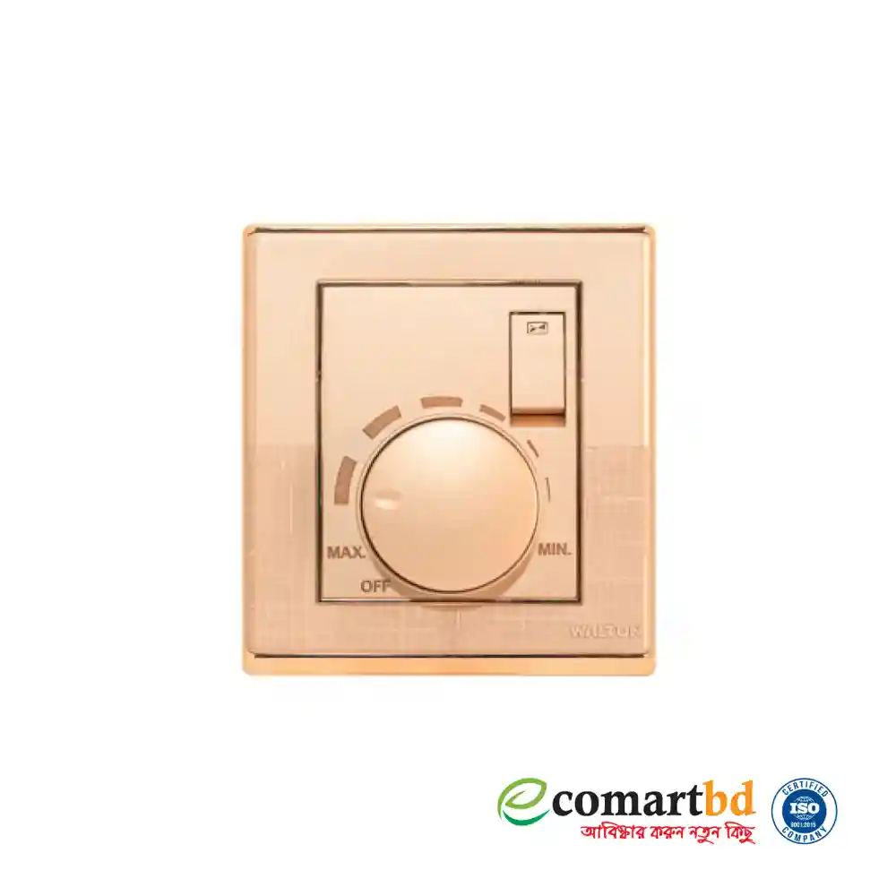 WALTON Fan Speed Regulator With Switch 2W (Fiona-G) Walton Gang Switch