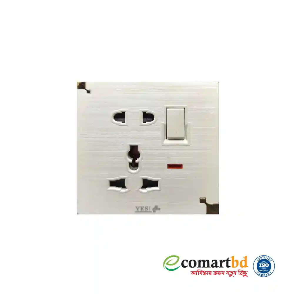 5-pin multi socket with a switch