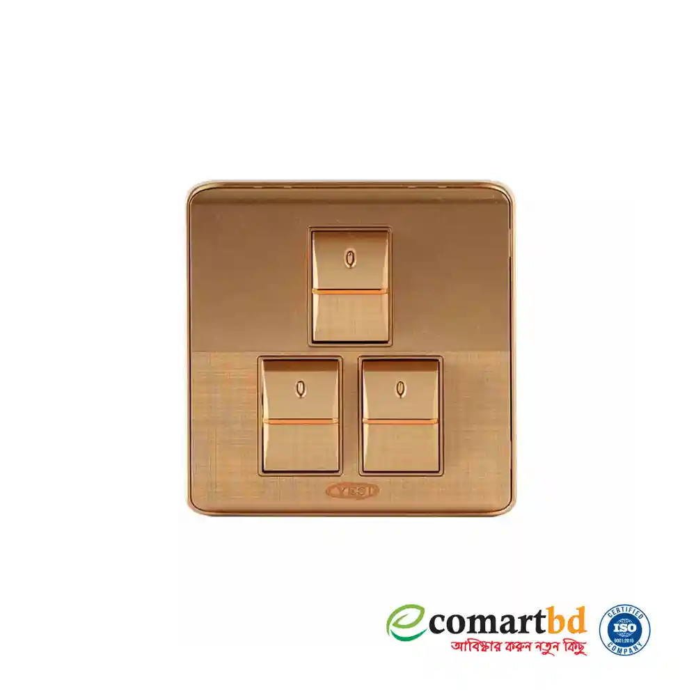3 Gang 1 Way Switch